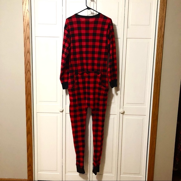 Buffalo Plaid 1-Piece Pajamas with drop seat NWT - Picture 2 of 6